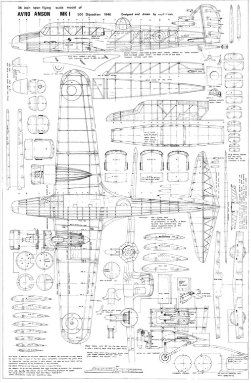 Avro Anson model airplane plan